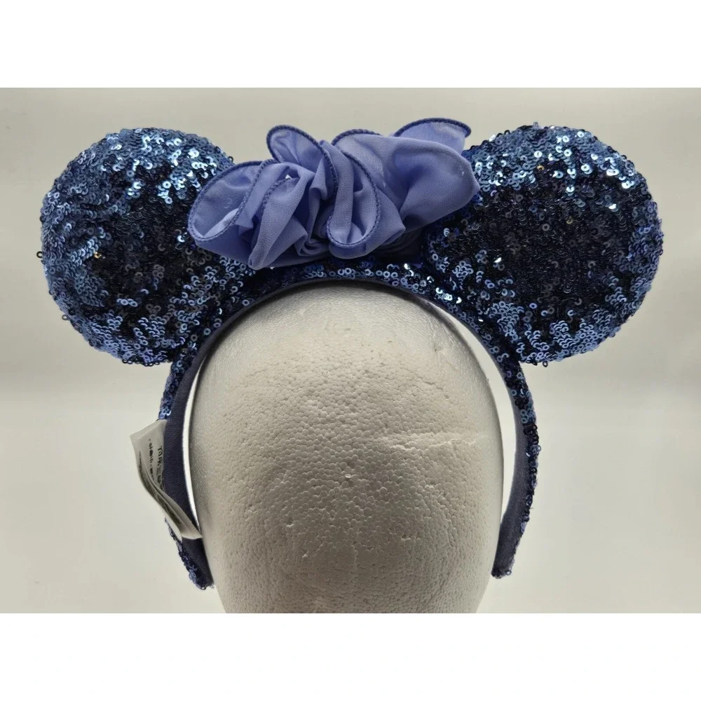 Disney Parks Minnie Mouse Ears Purple Hydrangea‎ Blue Iris Flower Headband
